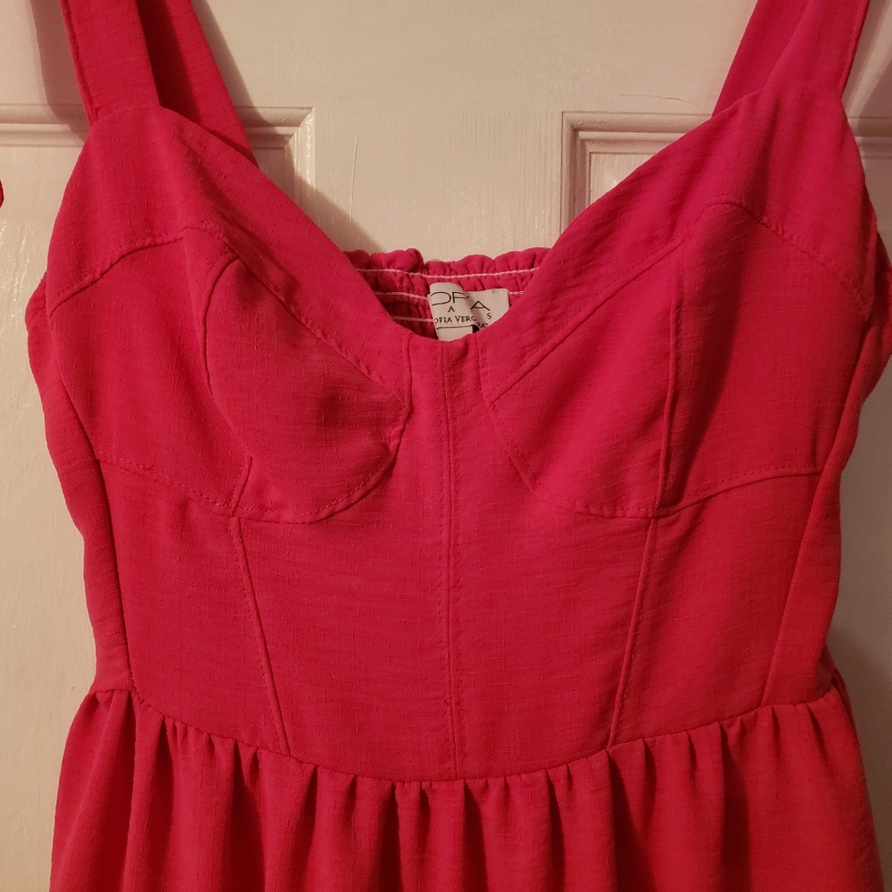 Sundress by Sofia Vergara.  Bustier Midi. NWOT Fuscia Pink S. Fast SHIPPER. - Picture 4 of 8